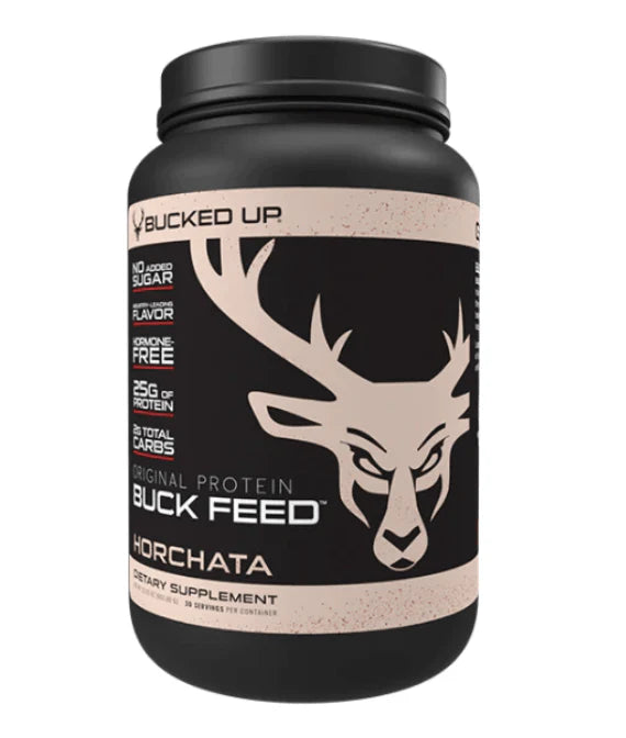 Bucked Up Buck Feed Horchata Whey Protein Powder, 25g of Protein, 30 servings