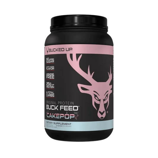 Bucked Up Buck Feed Cakepop Whey Protein Powder, 25g of Protein, 30 servings
