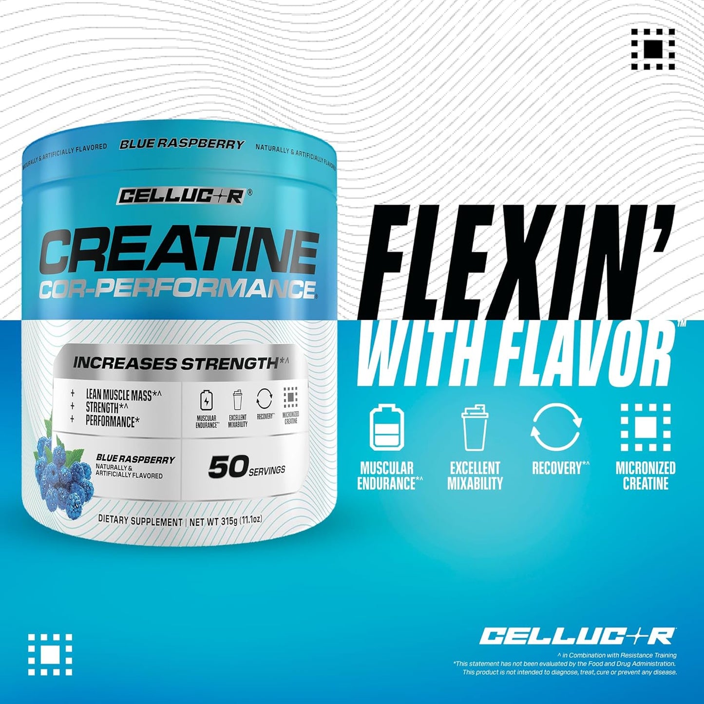 Cellucor Creatine Performance Blue Raspberry 50 Servings