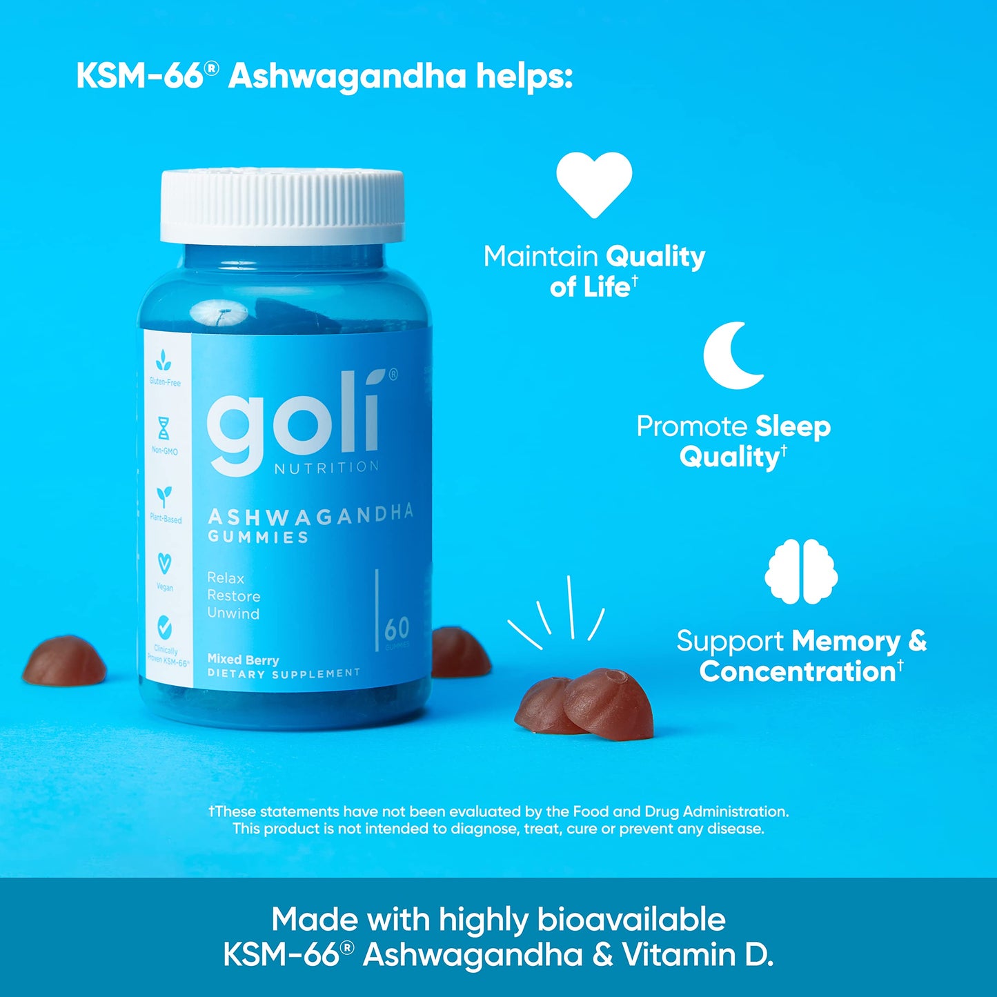 Goli Ashwagandha Gummies (60)