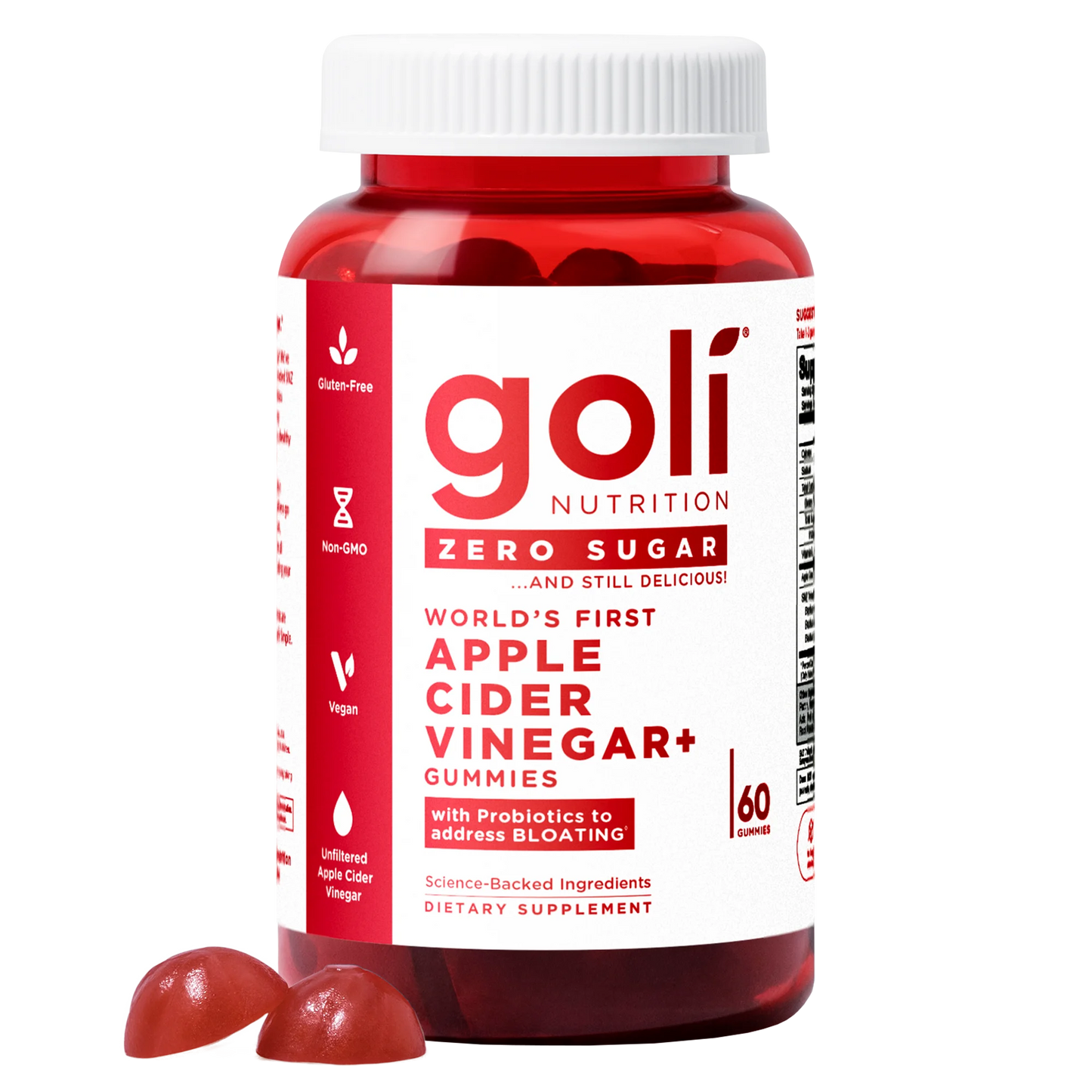 Goli Apple Cider Vinegar Gummies (Zero Sugar) 60