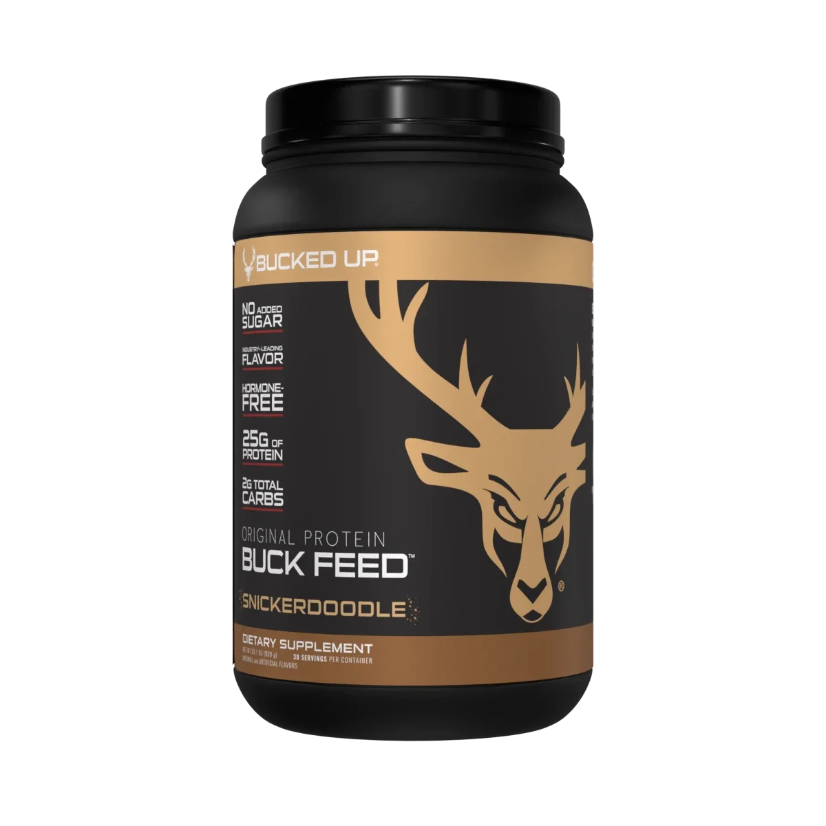 Bucked Up Buck Feed Snickerdoodle Whey Protein Powder, 25g of Protein, 30 servings